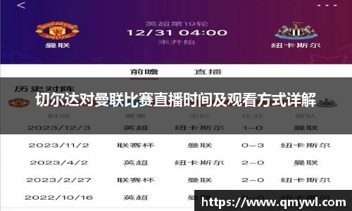 切尔达对曼联比赛直播时间及观看方式详解